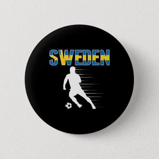 Schweden Fußballfans Trikot - Unterstützen Sie den Button (Vorderseite)
