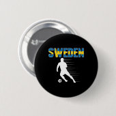 Schweden Fußballfans Trikot - Unterstützen Sie den Button (Vorne & Hinten)