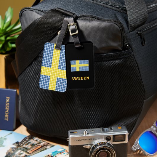 Schweden-Gepäckanhänger Gepäckanhänger (Vorderseite & Rückseite)