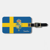 Schweden Gepäckmarken, patriotische schwedische Fl Gepäckanhänger (Vorderseite horizontal)