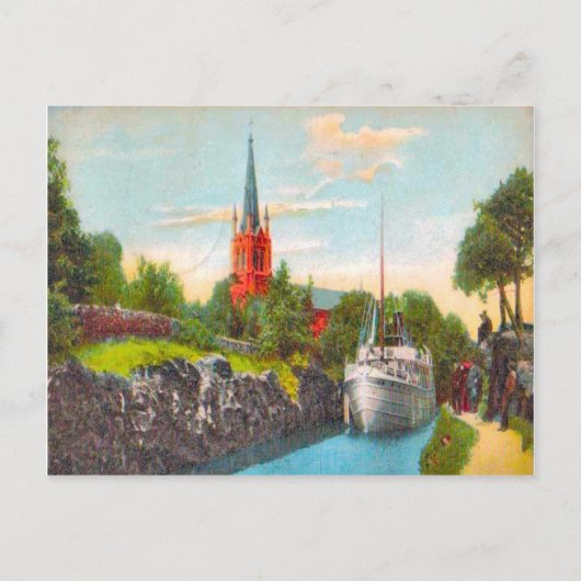 Schweden Gota Canal, 1925 Postkarte (Vorderseite)