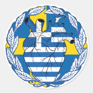 Schweden Griechische Unabhängigkeit Griechenland G Runder Aufkleber