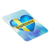 Schweden Herz Flag Flexible Magnet (Rechte Seite)