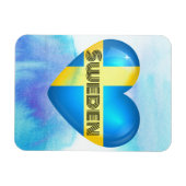 Schweden Herz Flag Flexible Magnet (Horizontal)