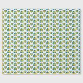 SCHWEDEN-HERZ-FORM-FLAGGE GESCHENKPAPIER (Flach)