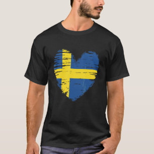 Schweden Herz Schwedische Flagge Schwedischer Prei T-Shirt