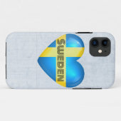 Schweden Herzenflagge Case-Mate iPhone Hülle (Rückseite (Horizontal))