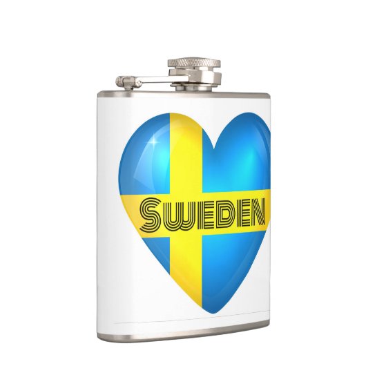 Schweden Herzenflagge Flachmann (Rechts)