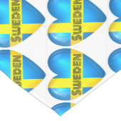 Schweden Herzenflagge Kurzer Tischläufer (Ecke)