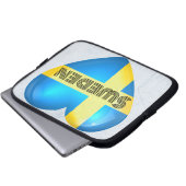Schweden Herzenflagge Laptopschutzhülle (Vorne Knopf)