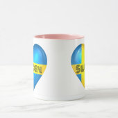 Schweden Herzenflagge Tasse (Zentrum)