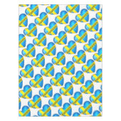 Schweden Herzenflagge Tischdecke (Vorderseite)