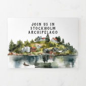 Schweden Hochzeit Illustrierte Karte (Cover)