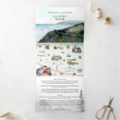 Schweden Hochzeit Illustrierte Karte (Innenseite)