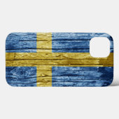 Schweden Holzflagge Case-Mate iPhone Hülle (Rückseite (Horizontal))