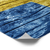 Schweden Holzflagge Poster (Ecke)