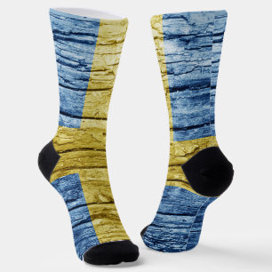 Schweden Holzflagge Socken