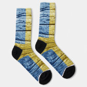Schweden Holzflagge Socken (Rechts)