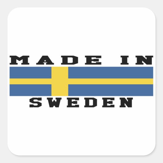Schweden in Designs Quadratischer Aufkleber (Vorderseite)