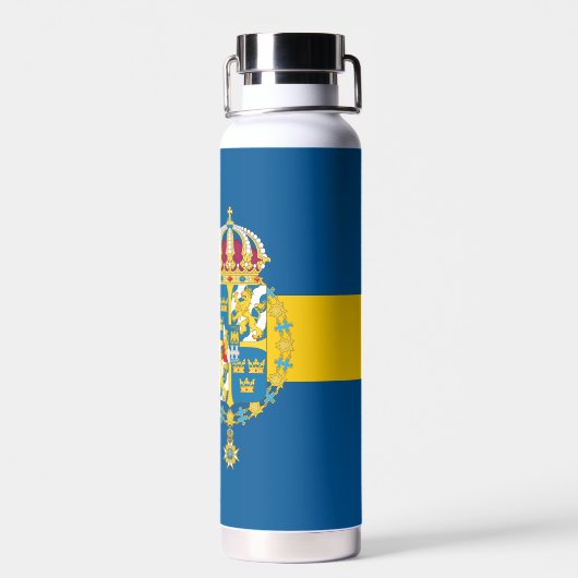 Schweden Insulinflasche, schwedische Flagge Trinkflasche (Rückseite)