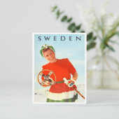 Schweden Jahrgang Reise Postkarte (Stehend Vorderseite)