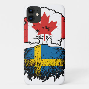 Schweden Kanadisches Tree-Roots-Flag Case-Mate iPhone Hülle