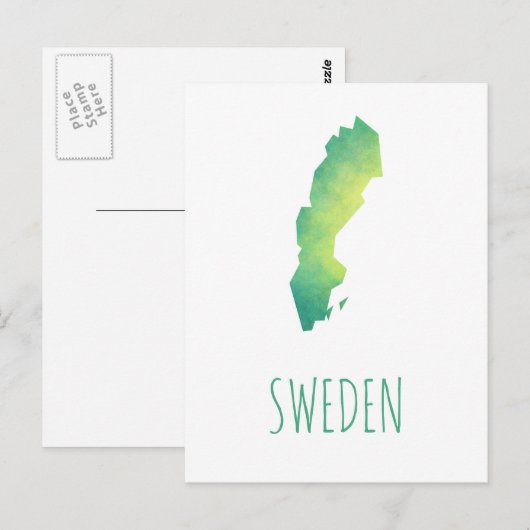 Schweden Karte (Vorne/Hinten)