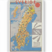 Schweden Karte Aufkleber (Vorderseite)