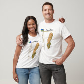 Schweden Karte + Flagge + T - Shirt (Unisex)