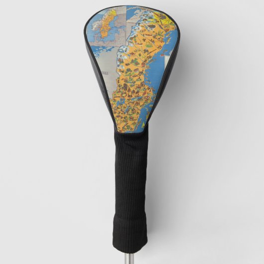Schweden Karte Golf Headcover (Vorderseite)