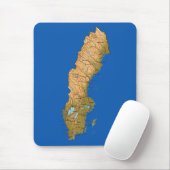 Schweden-Karte Mousepad (Mit Mouse)