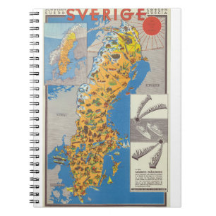 Schweden Karte Notizblock