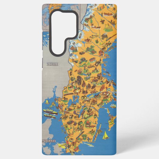 Schweden Karte Samsung Galaxy Hülle (Rückseite)