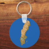 Schweden Karte Schlüsselanhänger (Vorderseite)