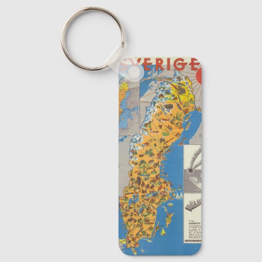 Schweden Karte Schlüsselanhänger (Vorderseite)