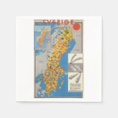 Schweden Karte Serviette (Vorderseite)