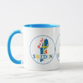 Schweden-Karten-Flagge und Gott Jul Tasse (Links)