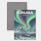 Schweden Kiruna Aurora Northern Lights Magnet (Vorderseite/Rückseite)