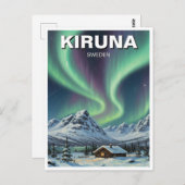 Schweden Kiruna Aurora Northern Lights Postkarte (Vorne/Hinten)