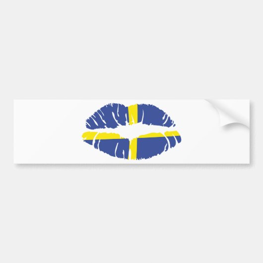 Schweden-Kusslippenstiftflagge Autoaufkleber (Vorne)
