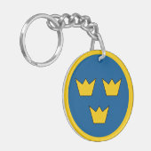 Schweden Landesflagge Runde Symbol Armee nati Schlüsselanhänger (Vorderseite links)