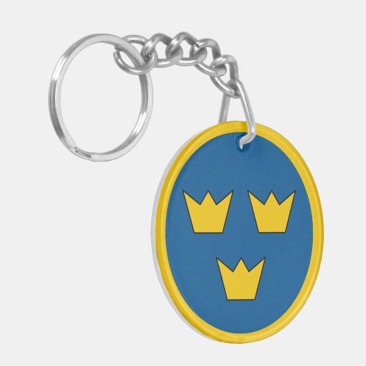 Schweden Landesflagge Runde Symbol Armee nati Schlüsselanhänger (Vorderseite links)