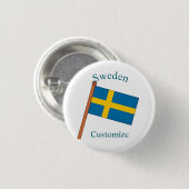 Schweden Landesflagge Thunder_Cove Button (Vorne & Hinten)