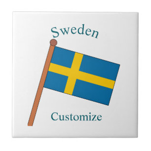 Schweden Landesflagge Thunder_Cove Fliese