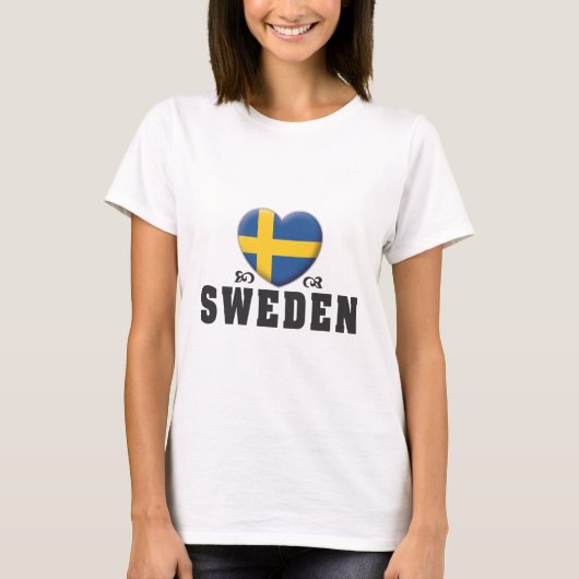 Schweden-Liebe C T-Shirt (Vorderseite)
