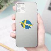 Schweden Liebe Lipstick Aufkleber (Telefon)