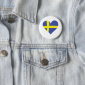Schweden-Liebeherz - schwedische Flagge Button (Beispiel)