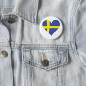 Schweden-Liebeherz - schwedische Flagge Button (Beispiel)