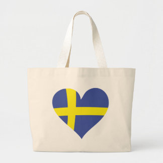 Schweden-Liebeherz - schwedische Flagge Jumbo Stoffbeutel
