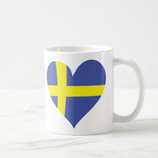 Schweden-Liebeherz - schwedische Flagge Kaffeetasse